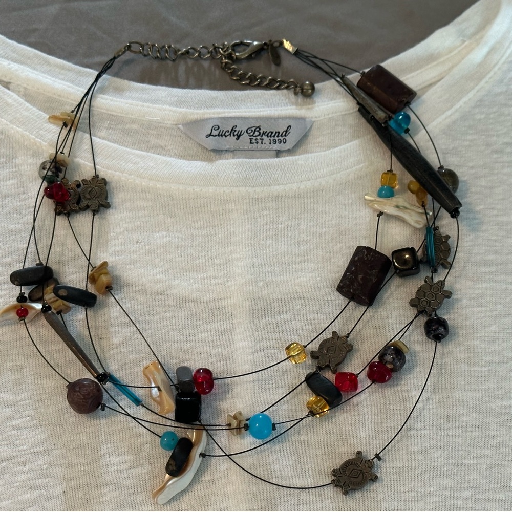 Chico’s Necklace with Turtle & Shell Beading